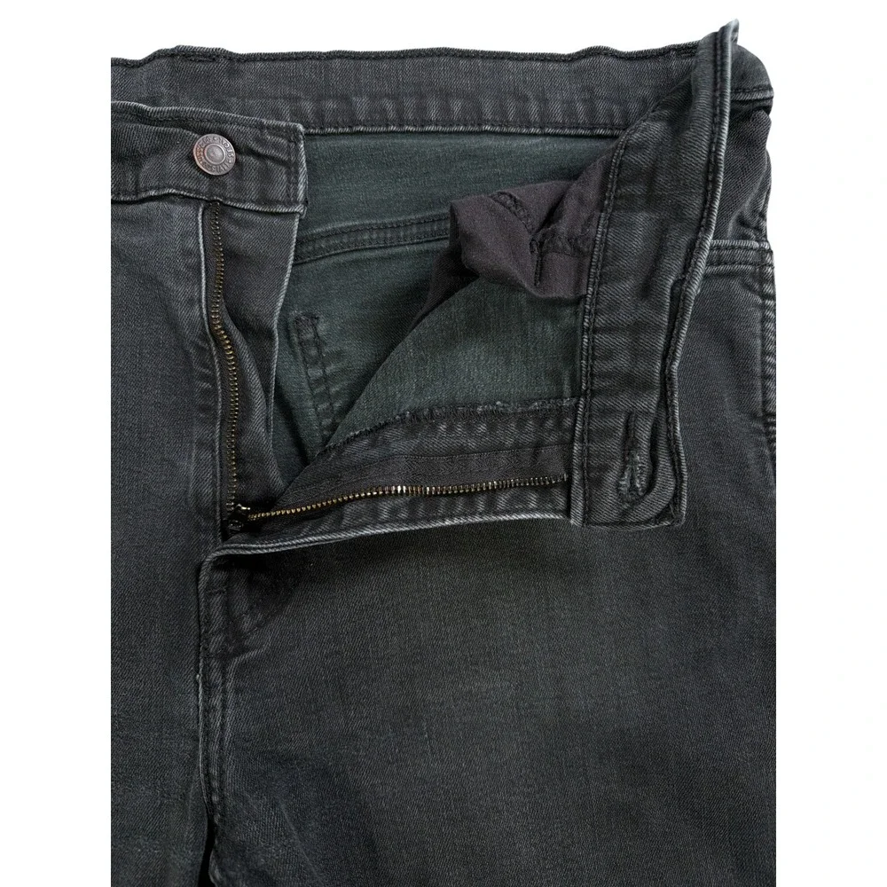 Levi's 508 Regular Taper Jeans Men's W36 L30 Black Washed Denim Pants
